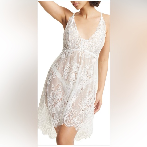Hanky Panky Women’s Victoria Lace Chemise Ivory Size S Bridal Lingerie #945901 - Picture 1 of 14
